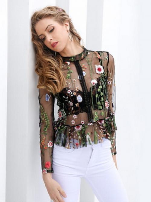 С чем носить черную блузку из прозрачной ткани. С чем носить блузку из прозрачной ткани 09