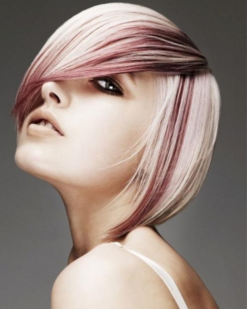 Мелирование в два цвета на короткие волосы. Мелирование волос в два цвета