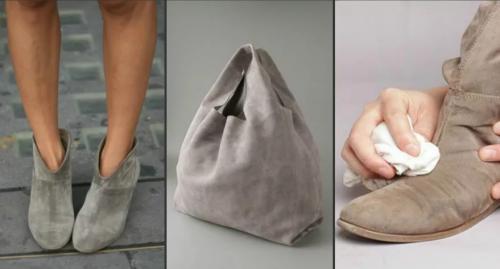 Как устранить пятна на юбке из натуральной замши коричневого цвета. Как почистить замшу?