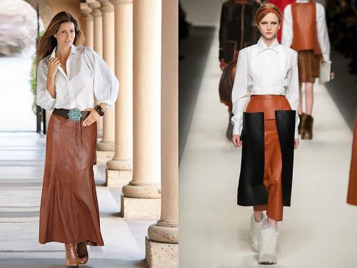 Юбка из натуральной замши коричневого цвета: как выбрать и сочетать 13