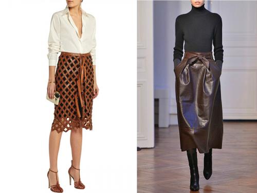 Юбка из натуральной замши коричневого цвета: как выбрать и сочетать 15