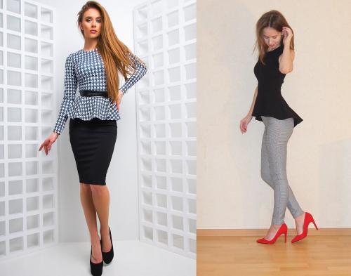 Блузка с баской модно или нет. Разнообразие фасонов блузок с баской, их модные расцветки