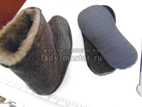 Бабуши выкройка. Меховые зимние тапки своими руками