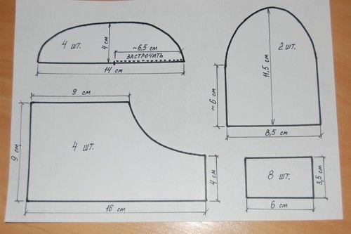 Выкройка чуни для взрослых. Подготовительный этап