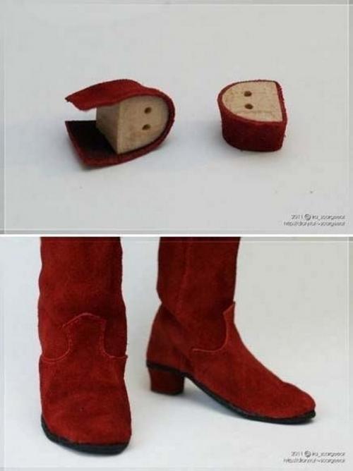 Выкройка кукольных сапожек. all Dolls