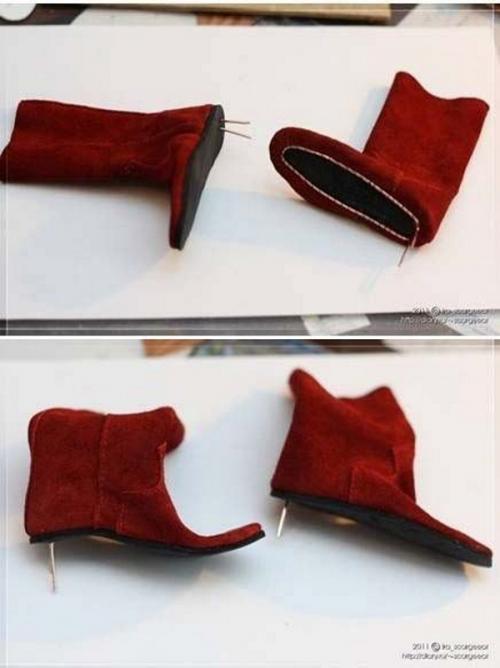 Выкройка кукольных сапожек. all Dolls