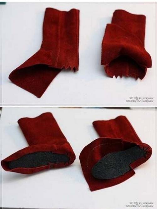 Выкройка кукольных сапожек. all Dolls