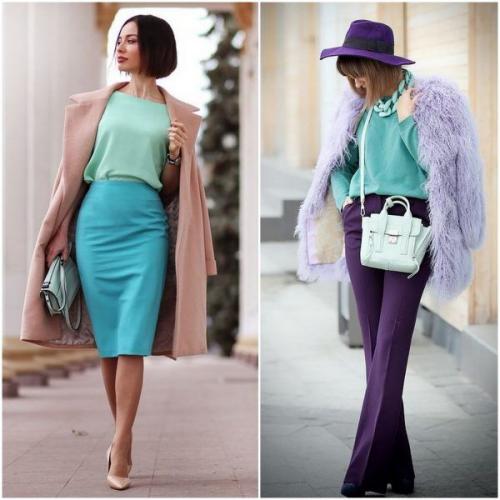 С какими цветами сочетается мятный цвет в одежде. Сочетание мятного цвета в одежде 26