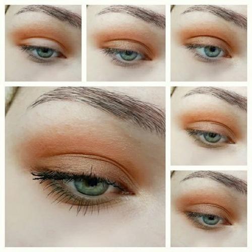 Макияж для зеленых глаз и русых волос. Дневной