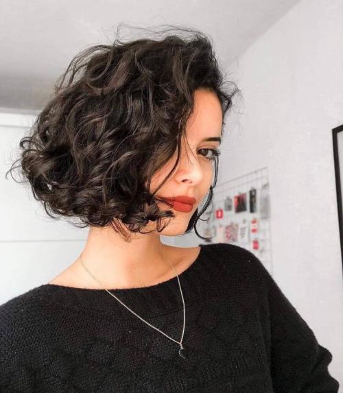 Удлиненный боб каре на вьющиеся волосы. (+135 фото) Боб каре на кудрявые волосы