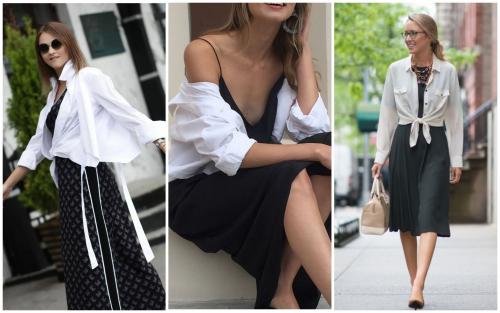 Какие аксессуары можно использовать для создания более романтичного образа с белой рубашкой. 10 образов с белой рубашкой