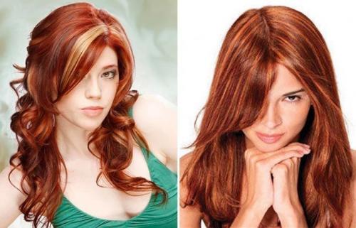 Белое мелирование на рыжие волосы. Способы мелирования для рыжих волос