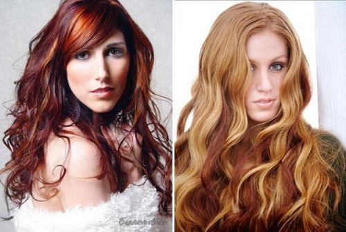 Белое мелирование на рыжие волосы. Способы мелирования для рыжих волос