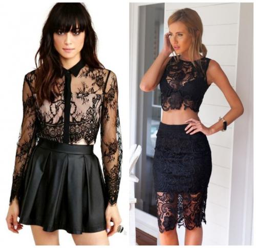 Блузка из гипюра. Модные кружевные блузки