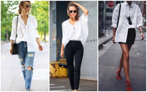 Какие аксессуары можно использовать для создания романтичного образа с белой рубашкой женской. Как носить белую рубашку женщине