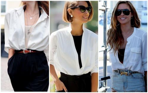 Какие аксессуары можно использовать для создания романтичного образа с белой рубашкой женской. Как носить белую рубашку женщине