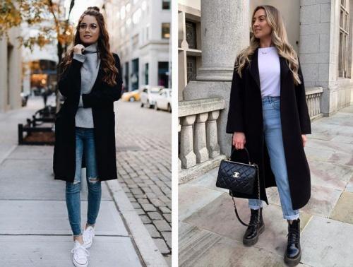 С каким шарфом носить черное пальто. Как и с чем носить пальто черного цвета?