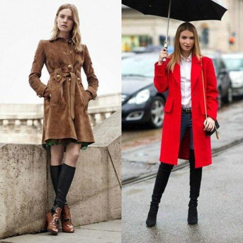 Примеры образов с пальто до колена и обувью. Актуальные варианты