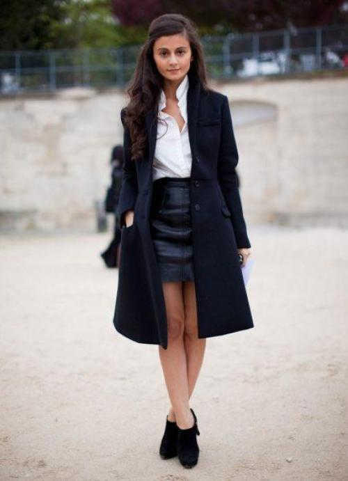 Примеры образов с пальто до колена и обувью. Актуальные варианты