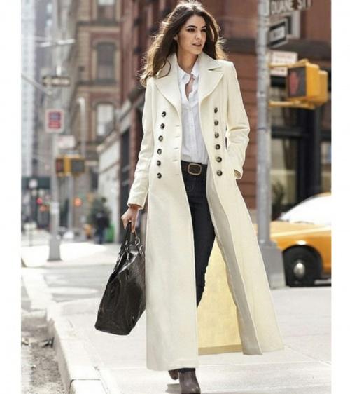 С какой обувью носить светлое пальто. Как и с чем носить пальто белого цвета