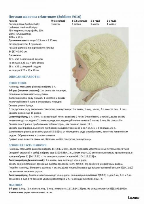 Вязаная шапочка для новорожденного. Чепчик для новорожденного спицами — пошаговые схемы и мастер-классы с описанием вязания красивого чепчика для девочки и мальчика