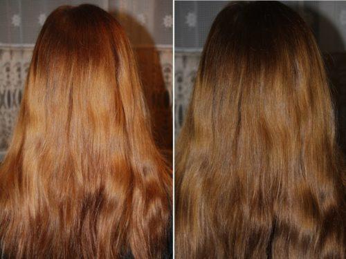 Как перекрасить волосы из темного в светлый. Просушиваем и получает следующее: 11 Как перекрасить волосы из темного в светлый. Просушиваем и получает следующее: 11