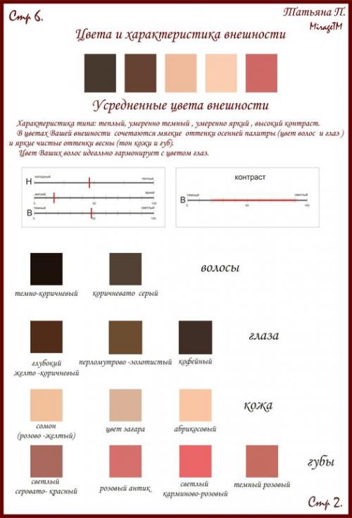 Переходы Теплой осени в соседние цветотипы. Теплая теплая осень )