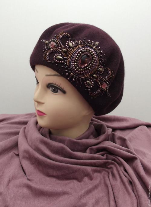 Какие декоративные элементы отделки головных уборов можно сделать самостоятельно. Как украсить берет своими руками