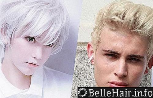 Покраска волос в белый цвет парень. Белый цвет волос у мужчин —, как добиться модного оттенка и кому он подойдет