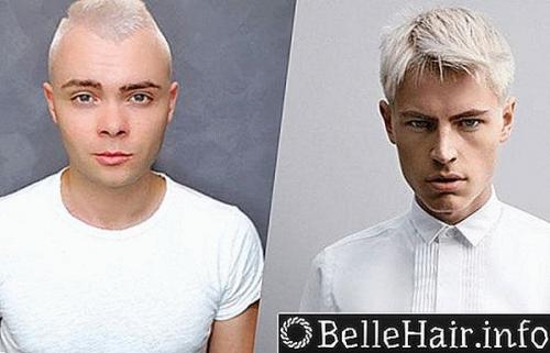 Покраска волос в белый цвет парень. Белый цвет волос у мужчин —, как добиться модного оттенка и кому он подойдет