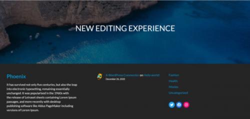 Что такое мятный тренд в дизайне тем WordPress. Phoenix: экспериментальная блочная тема для WordPress с сайдбаром