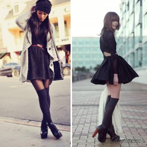 Как носить гольфы зимой. Базовые правила комплектования