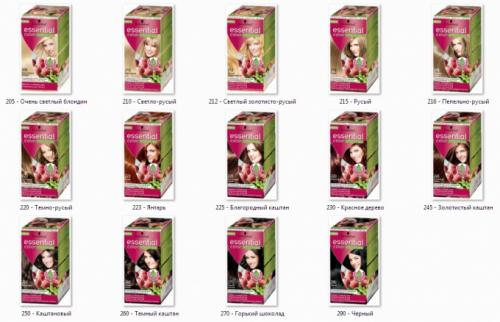 Краска для ВОЛОС Schwarzkopf Essential Color. Шварцкопф Essential Color - палитра оттенков 01