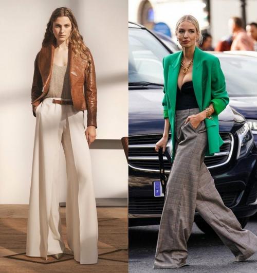 С чем носить белые брюки палаццо. С чем носить брюки-палаццо: модные идеи образов