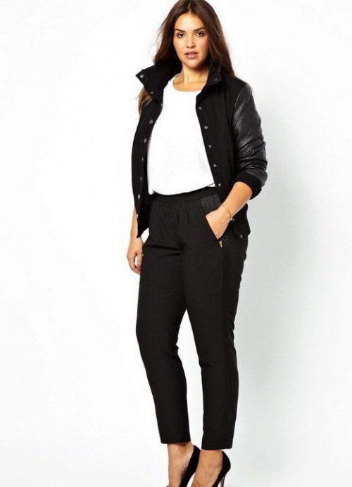 С чем носить белые брюки полным женщинам. Стильные модели и фасоны брюк для полных женщин, с чем их лучше носить