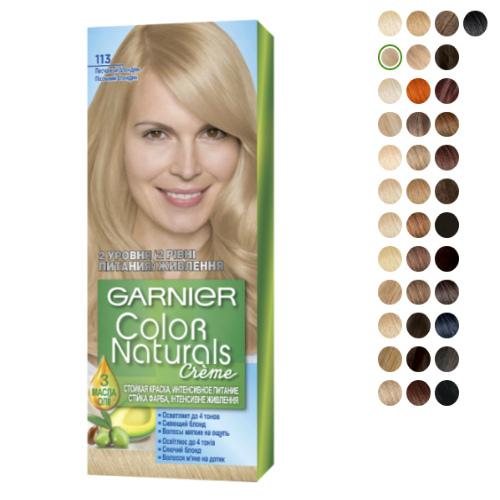 Краска для волос Garnier Color Naturals creme. Палитра краски Garnier Color Naturals creme