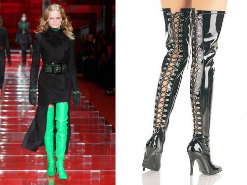 Зимние стильные комбинации: как правильно сочетать ботфорты на каблуке с одеждой 10 Зимние стильные комбинации: как правильно сочетать ботфорты на каблуке с одеждой 10