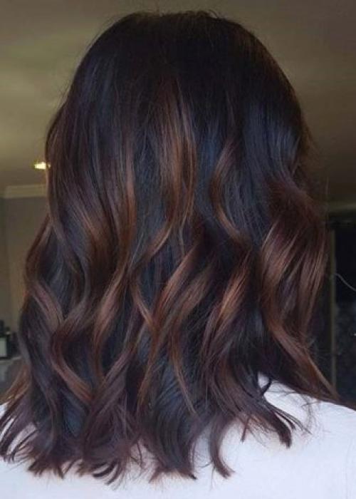 Мелирование челки на тёмные и чёрные волосы. Виды мелирования для темных волос 02 Мелирование челки на тёмные и чёрные волосы. Виды мелирования для темных волос 02