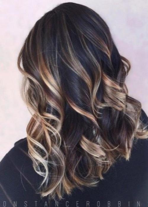 Мелирование челки на тёмные и чёрные волосы. Виды мелирования для темных волос 03 Мелирование челки на тёмные и чёрные волосы. Виды мелирования для темных волос 03