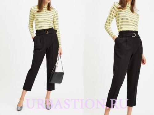 Брюки с Высокой Талией черные женские с Поясом. Разнообразие моделей высоких брюк