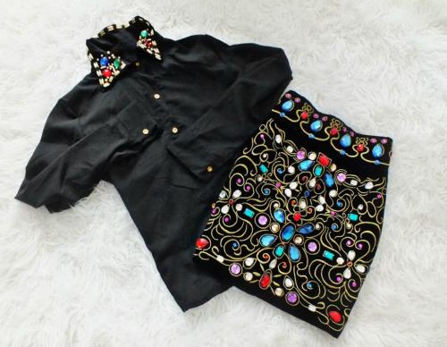 Какие украшения можно использовать для блузок из разных материалов. Декор черной блузы