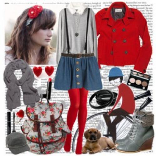 Что надеть с красными колготками. С чем носить красные колготки