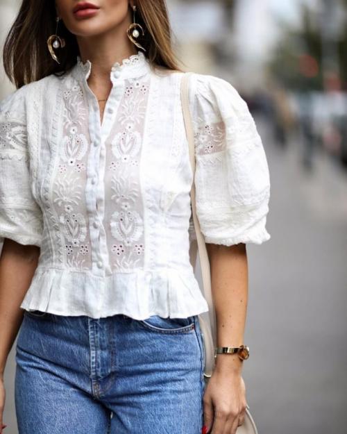 С чем носить стильную кружевную одежду. Блуза из кружева – 80 фото модных блузок и стильных образов