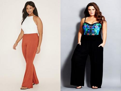 С чем носить широкие штаны. Удачные образы с широкими брюками