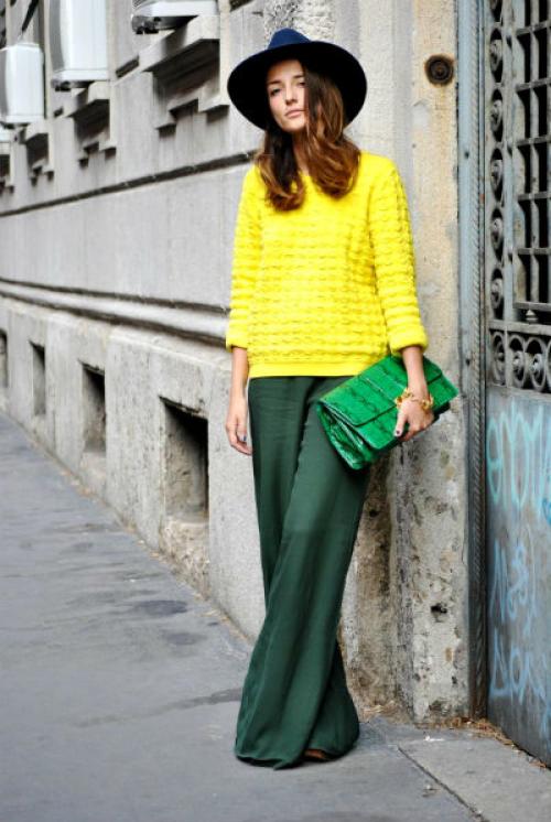 С какой верхней одеждой носить широкие брюки. Невероятно красивые широкие брюки или с чем носить широкие брюки