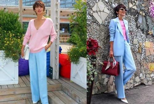 С чем носить широкие штаны. Удачные образы с широкими брюками