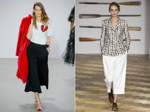 С чем носить широкие штаны. Удачные образы с широкими брюками