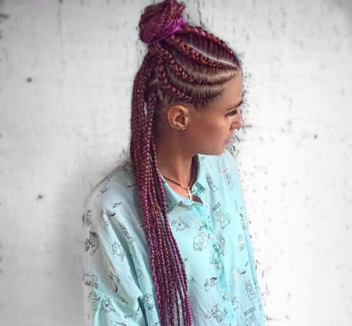 Как вплетать канекалон в косички. Разновидности 36 Как вплетать канекалон в косички. Разновидности 36