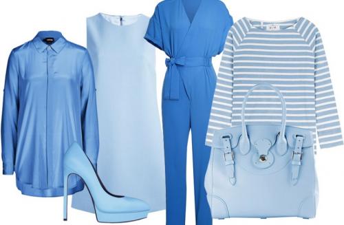Небесный цвет в одежде. С чем сочетается голубой цвет в одежде и кому идет: комбинирование с другими цветами