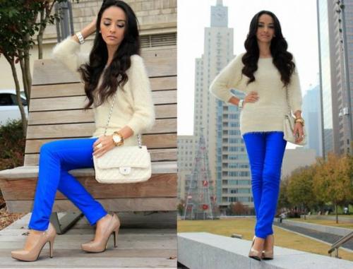 Синий и голубой цвет в одежде. С чем комбинировать вещи синего цвета